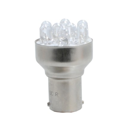 L045Y - BA15s  9 x LED 5mm 12V Amarillo