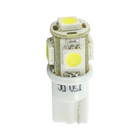L054W - W5W 5xSMD5050 12V Blanco
