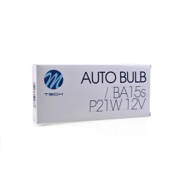 Lámpara M-Tech BA15s 12V/21W S25 ÁMBAR