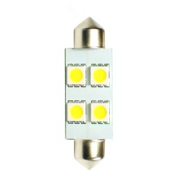 L072W - C5W 41mm 4xSMD5050 12V Blanco