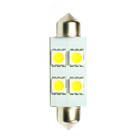 L072W - C5W 41mm 4xSMD5050 12V Blanco