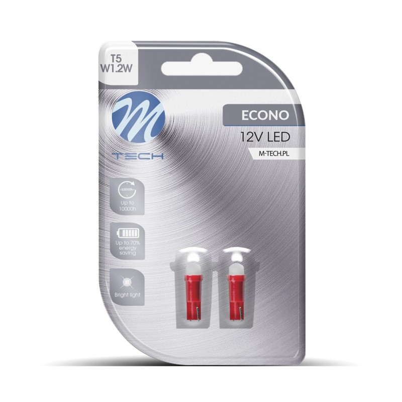 Blister 2x LED L053R - T5 1xSMD 5050 Rojo