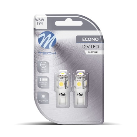 Blister 2x LED L054W - W5W 5xSMD5050 Blanco