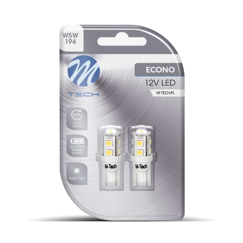 Blister 2x LED L018W - W5W 9xSMD3528 Blanco