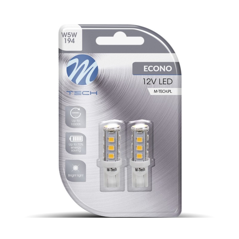 Blister 2x LED L077W - W5W 16xSMD3528 Blanco