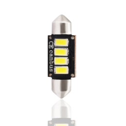 Blister 1x LED L334W - C5W 36mm 12V 4xSMD5730 CANBUS Blanco
                                                                  