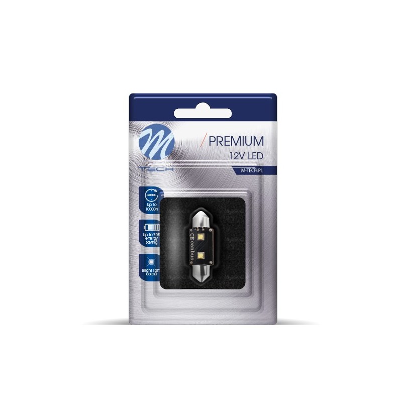 Blister 1x LED L336W - C5W 36mm 12V 6W CANBUS Blanco