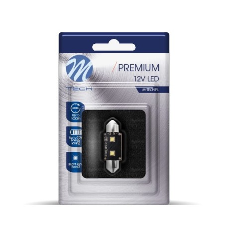 Blister 1x LED L336W - C5W 36mm 12V 6W CANBUS Blanco