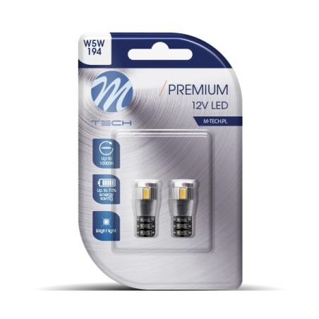 Blister 2x LED L338W - W5W 12V 6xSMD5730 Ring CANBUS Blanco