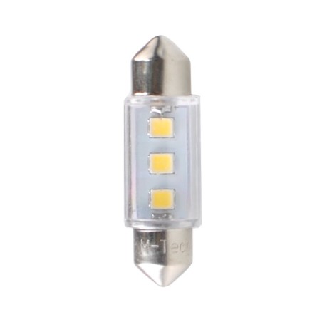 L090W - C5W 36mm 3xSMD3528 12V Blanco