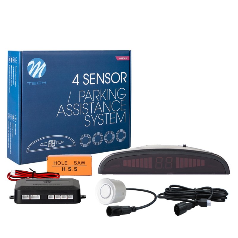 Sensores de aparcamiento CP5 pantalla LED + conectores - plateado