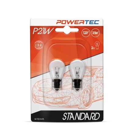Powertec Standard BA15s P21W 12V Blister