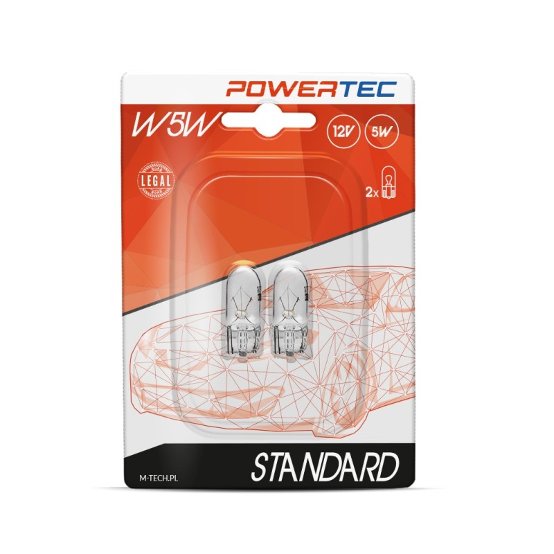 Powertec STANDARD 12V 5W W2,1x9,5d W5W