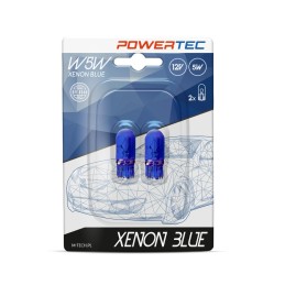 Powertec Xenon Blue W5W T10 5W 12V Wedge BLUE Blister