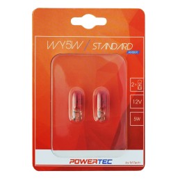 Powertec Standard W5W T10 5W Wedge 12V AMBER Blister