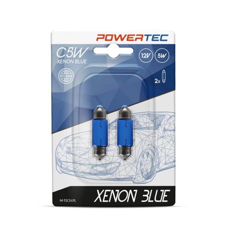 Powertec Xenon Blue C5W 36mm SV8,5-8 5W BLUE Blister