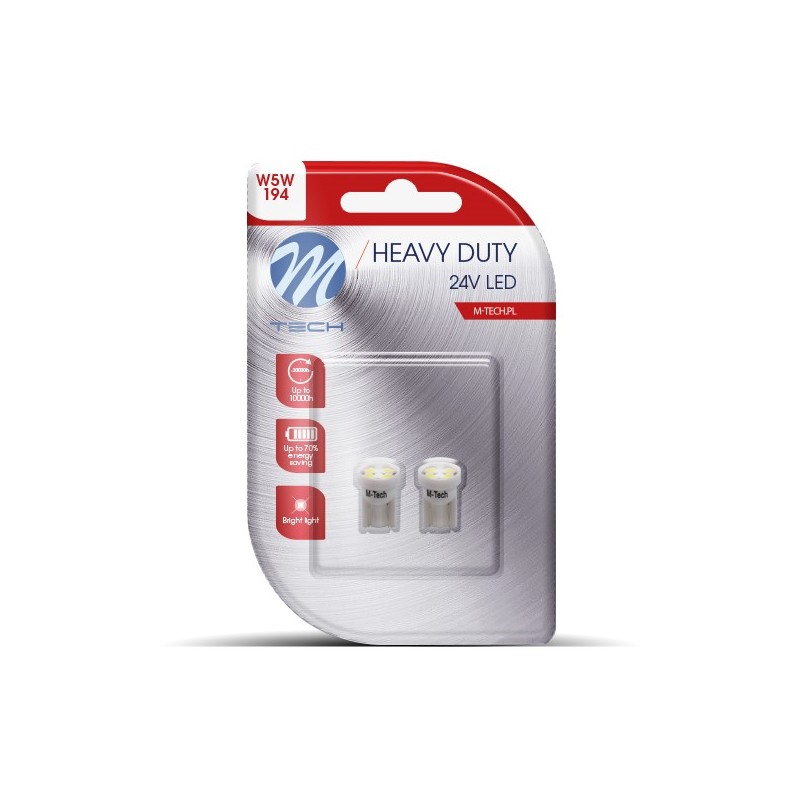 Blister 2x LED L917W - W5W 4xSMD3528 24V Blanco