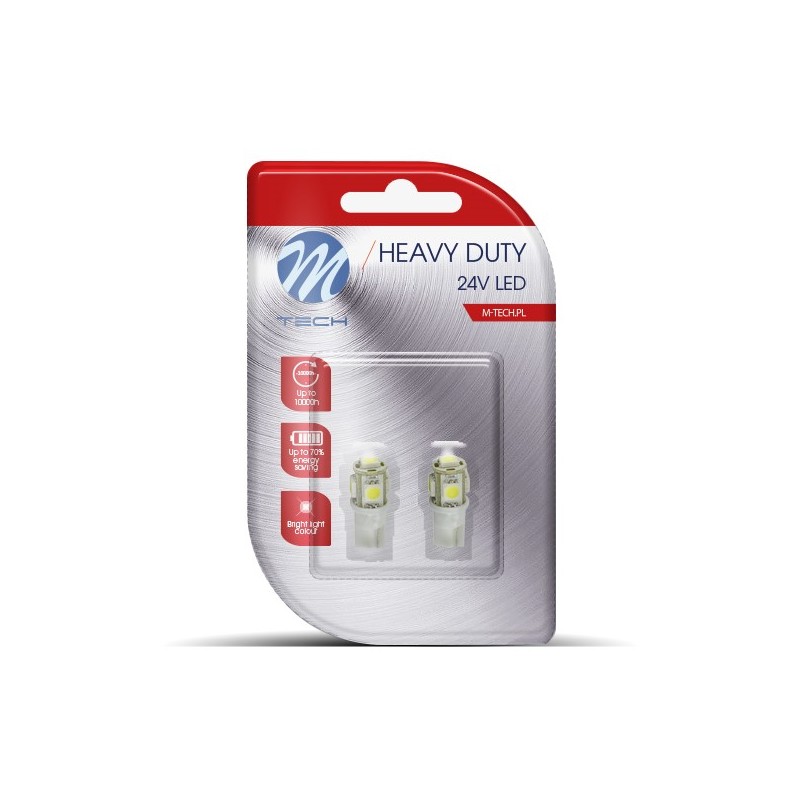 Blister 2x LED L954W - W5W 5xSMD5050 Blanco