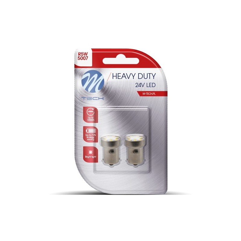 Blister 2x LED L988W - BA15s 8xSMD3528 24V Blanco