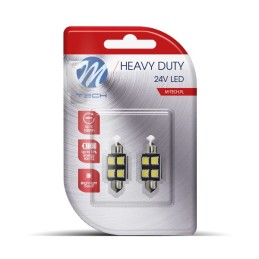 Blister 2x LED L9328W - C5W 36mm 4xSMD5050 24V Rad. Blanco