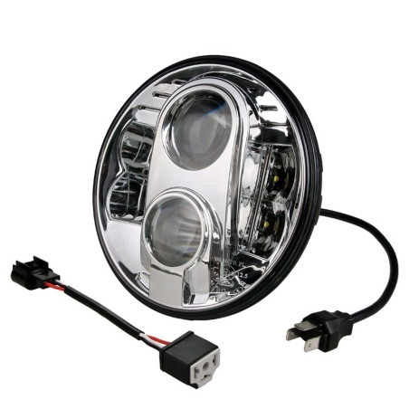 Faro de carretera LED - Redondo 7" 9-36V CROMADO