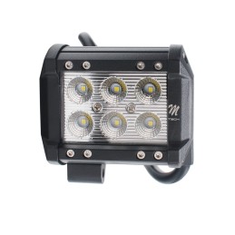 Faro barra LED - Doble fila - Soporte inferior, 18W 4" Flood