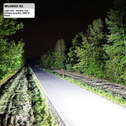 Faro barra LED - Doble fila - Soporte inferior, 36W 6" Flood