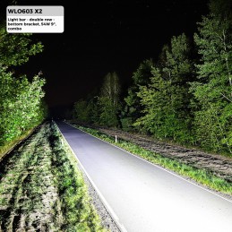 Faro barra LED - Doble fila - Soporte Inferior, 54W 9" Combo