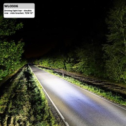 Faro largo alcance, barra LED - doble fila - soporte lateral, 72W 12" Combo