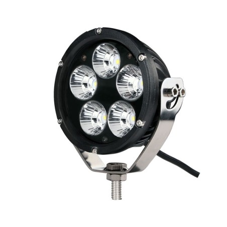 Faro largo alcance - soporte lateral, redondo negro, CREE 50W 4" Spot