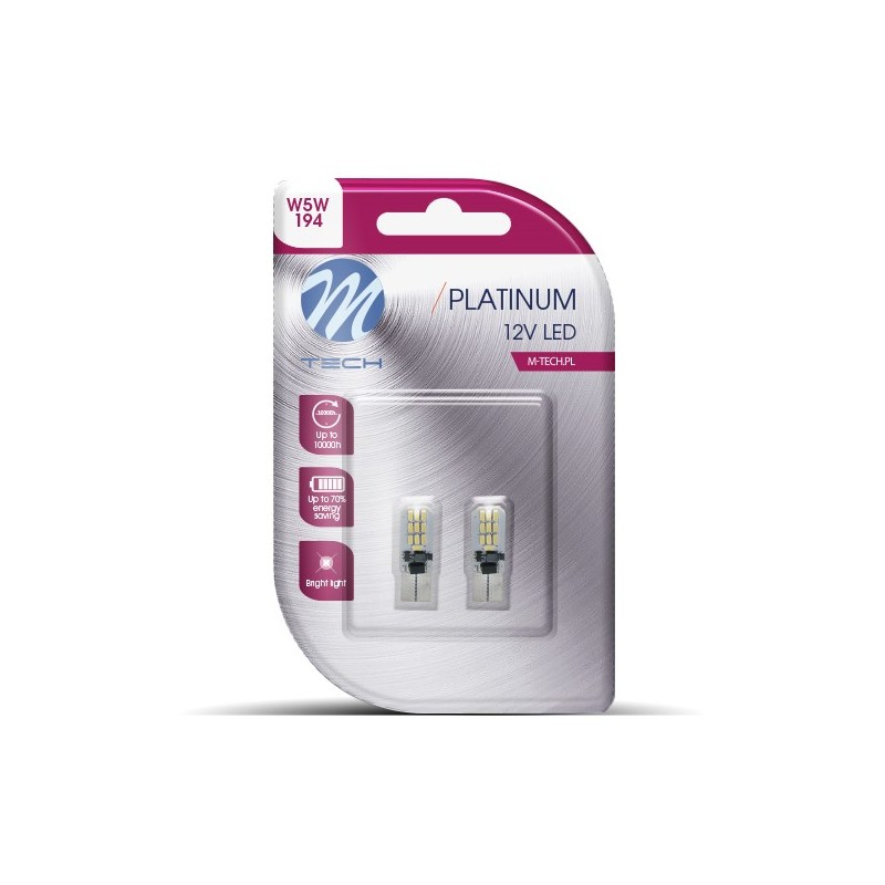 Blister 2x LED L801W - W5W CANBUS 20xSMD3014 Blanco