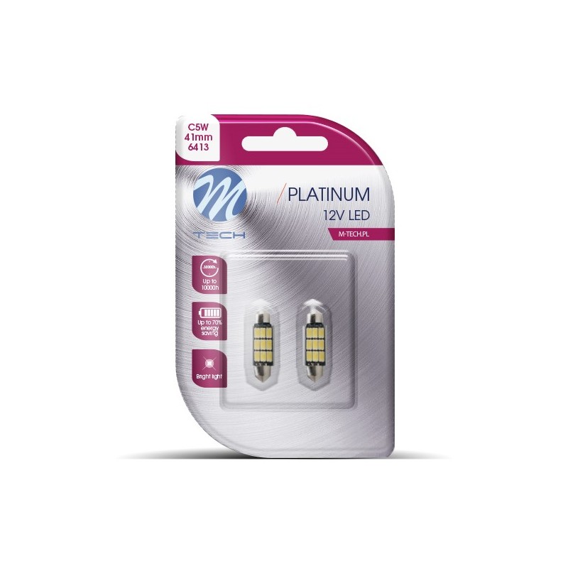 Blister 2x LED L816W - C5W 41mm 9xSMD5630 Blanco