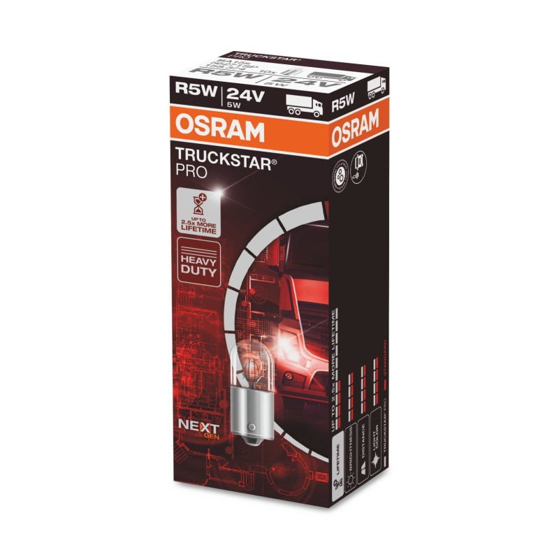 OSRAM TRUCKSTAR PRO NextGen +120% BA15s 24V 5W