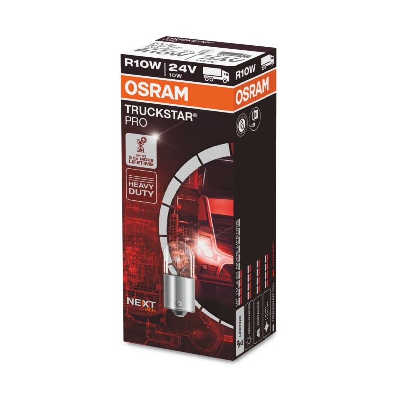 OSRAM TRUCKSTAR PRO NextGen +120% BA15s 24V 10W