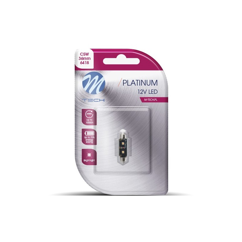 Blister 1x LED L813W - C5W 36mm 2xHP Blanco