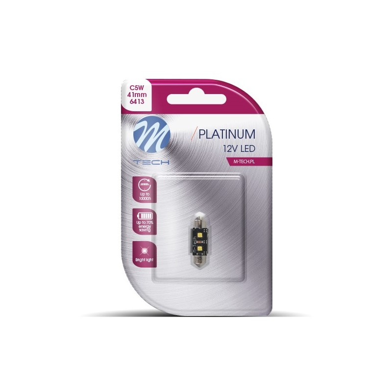 Blister 1x LED L814W - C5W 41mm 2xHP Blanco