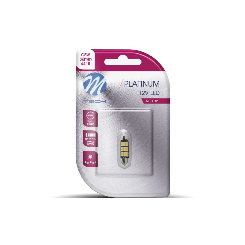 Blister 1x LED L815WW - C5W 36mm 9xSMD5630 Blanco Cálido