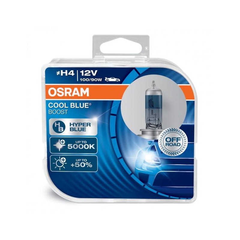 Halogen OSRAM COOL BLUE BOOST H4 P43t 12V 100/90W DUO
