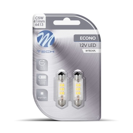 Blister 2x LED L091W - C5W 41mm 6xSMD2835 Blanco