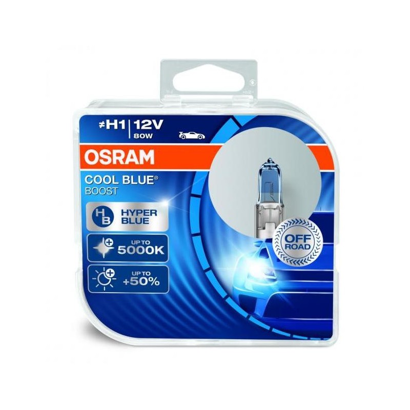 Halogen OSRAM COOL BLUE BOOST H1 P14.5s 12V 80W DUO