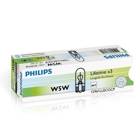 Philips W5W LongLife EcoVision 12V5 W2,1x9,5d CP