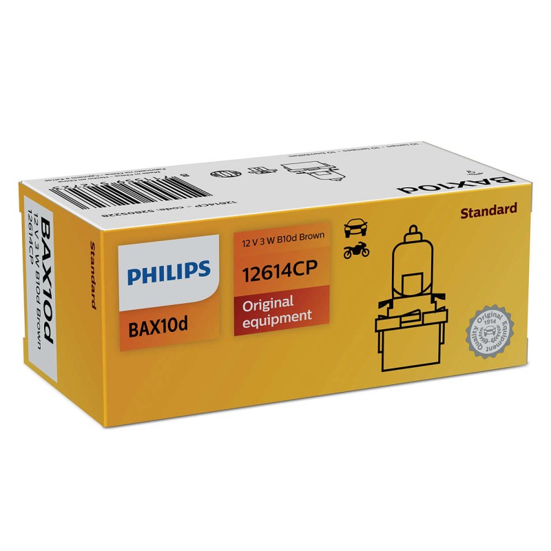 Philips B10d brown halogen 12V3W B10d brown CP