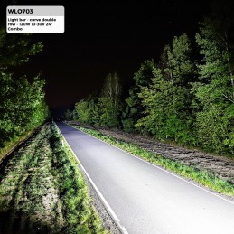 Faro barra LED - Doble fila - Curvado 120W 10-30V 24" Combo