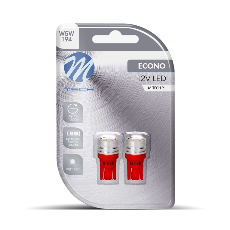 Blister 2x LED L015R - W5W HP 1W Rojo