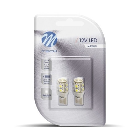 Blister 2x LED L018Y - W5W 9xSMD3528 Amarillo