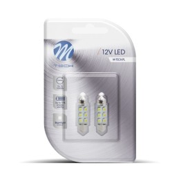 Blister 2x LED L028Y - C5W 36mm 6xSMD3528 Amarillo