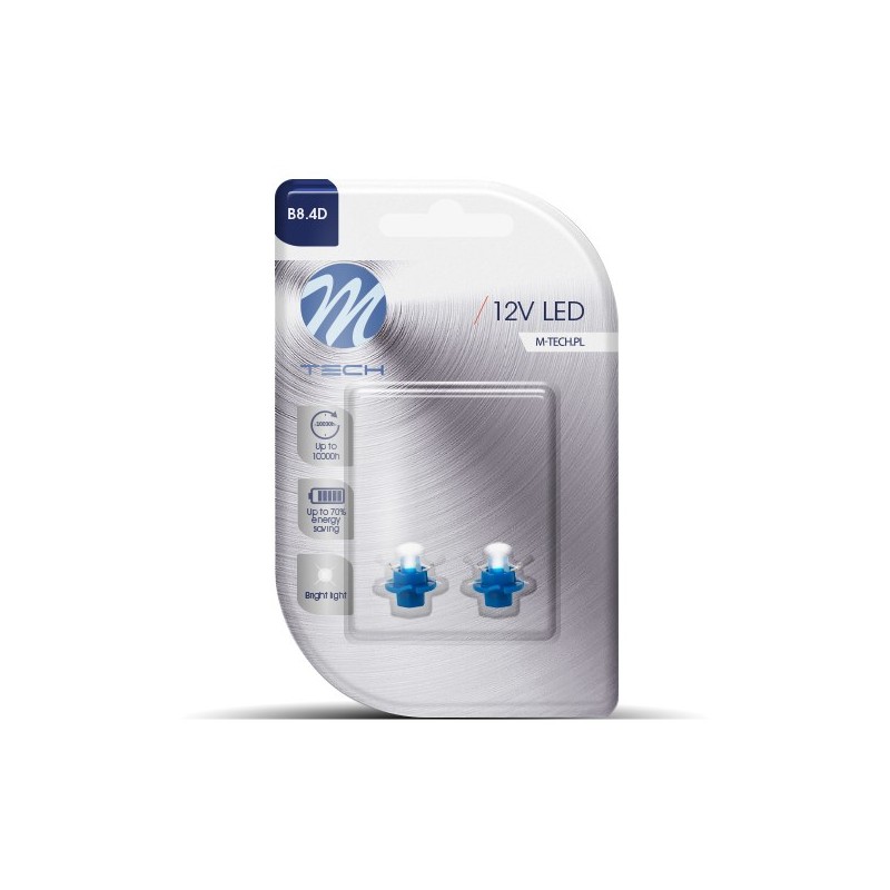 Blister 2x LED L049B - B8.4d Cóncavo Azul