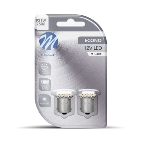 Blister 2x LED L051W - BA15s G18 22xSMD3020 Blanco