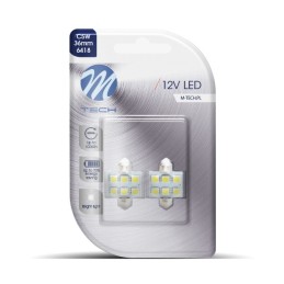 Blister 2x LED L052W - C5W 36mm 6xSMD5050 Blanco