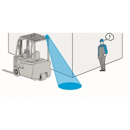 Lámpara de seguridad BLUE SPOT para carretillas elevadoras 9-80V